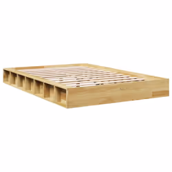 vidaXL Bed Frame without Mattress 120x200 cm Solid Wood Oak bedroom furniture - Additional view 7