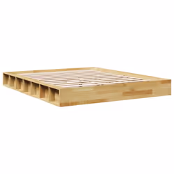 vidaXL Bed Frame without Mattress 140x200 cm Solid Wood Oak bedroom furniture - Additional view 2