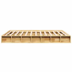 vidaXL Bed Frame without Mattress 140x200 cm Solid Wood Oak bedroom furniture - Additional view 6