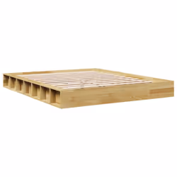 vidaXL Bed Frame without Mattress 140x200 cm Solid Wood Oak bedroom furniture - Additional view 7