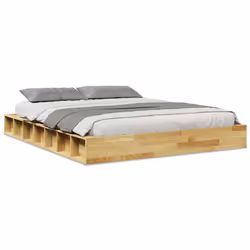 vidaXL Bed Frame without Mattress 150x200 cm Solid Wood Oak bedroom furniture