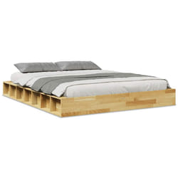 vidaXL Bed Frame without Mattress 150x200 cm Solid Wood Oak bedroom furniture