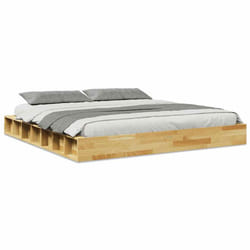 vidaXL Bed Frame without Mattress 180x200 cm Solid Wood Oak bedroom furniture