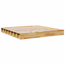 vidaXL Bed Frame without Mattress 200x200 cm Solid Wood Oak bedroom furniture