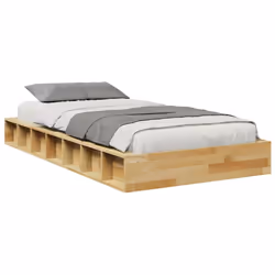 vidaXL Bed Frame without Mattress 90x190 cm Solid Wood Oak bedroom furniture - Additional view 4