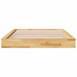 vidaXL Bed Frame without Mattress 135x190 cm Solid Wood Oak bedroom furniture - Additional view 5