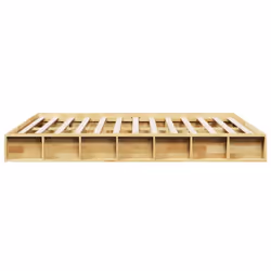vidaXL Bed Frame without Mattress 135x190 cm Solid Wood Oak bedroom furniture - Additional view 6
