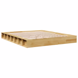 vidaXL Bed Frame without Mattress 135x190 cm Solid Wood Oak bedroom furniture - Additional view 7