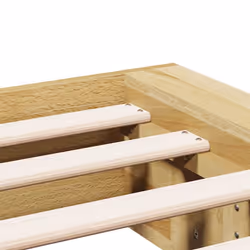 vidaXL Bed Frame without Mattress 135x190 cm Solid Wood Oak bedroom furniture - Additional view 8