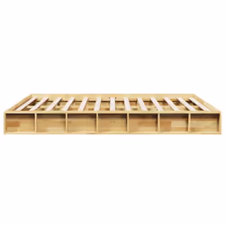 vidaXL Bed Frame without Mattress 140x190 cm Solid Wood Oak bedroom furniture - Additional view 6