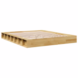 vidaXL Bed Frame without Mattress 140x190 cm Solid Wood Oak bedroom furniture - Additional view 7