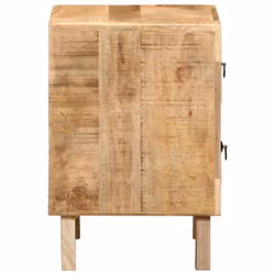 vidaXL Bedside Cabinet 40x32x46 cm Solid Wood Rough Mango bedside table - Additional view 2