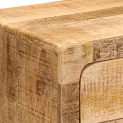 vidaXL Bedside Cabinet 40x32x46 cm Solid Wood Rough Mango bedside table - Additional view 5