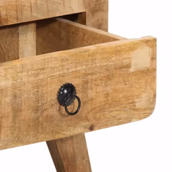 vidaXL Bedside Cabinet 40x32x46 cm Solid Wood Rough Mango bedside table - Additional view 6