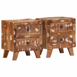 vidaXL Bedside Cabinet 2 pcs 40x32x46 cm Solid Wood Reclaimed bedside table