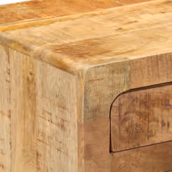 vidaXL Bedside Cabinet 37x32x50 cm Solid Wood Rough Mango bedside table - Additional view 5