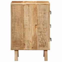 vidaXL Bedside Cabinet 2 pcs 37x32x50 cm Solid Wood Rough Mango bedside table