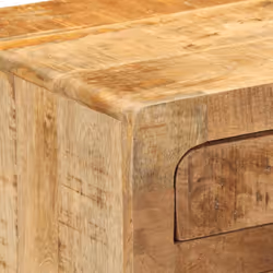 vidaXL Bedside Cabinet 2 pcs 37x32x50 cm Solid Wood Rough Mango bedside table - Additional view 5