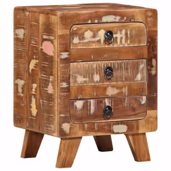 vidaXL Bedside Cabinet 37x32x50 cm Solid Wood Reclaimed bedside table