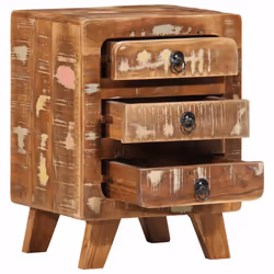vidaXL Bedside Cabinet 37x32x50 cm Solid Wood Reclaimed bedside table - Additional view 4