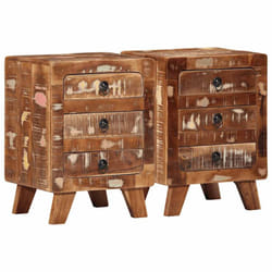 vidaXL Bedside Cabinet 2 pcs 37x32x50 cm Solid Wood Reclaimed bedside table