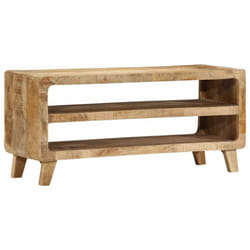 vidaXL TV Cabinet 105x46x32 cm Solid Wood Rough Mango TV stand TV sideboard - Solid rough mango wood
