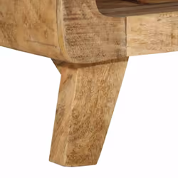 vidaXL TV Cabinet 105x46x32 cm Solid Wood Rough Mango TV stand TV sideboard - Solid rough mango wood - Additional view 4