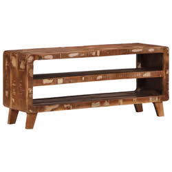 vidaXL TV Cabinet 105x46x32 cm Solid Wood Rough Mango TV stand TV sideboard - Solid reclaimed wood - Additional view 8
