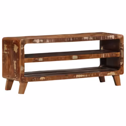 vidaXL TV Cabinet 105x46x32 cm Solid Wood Rough Mango TV stand TV sideboard - Solid reclaimed wood - Additional view 9