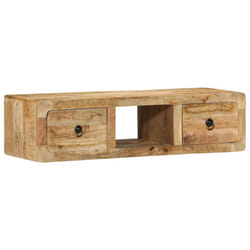 vidaXL Wall-mounted TV Cabinet 100x32x25 cm Solid Wood Rough Mango TV stand