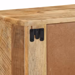 vidaXL Wall-mounted TV Cabinet 100x32x25 cm Solid Wood Rough Mango TV stand - Additional view 5