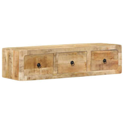 vidaXL Wall-mounted TV Cabinet 100x32x25 cm Solid Wood Rough Mango TV stand