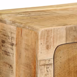 vidaXL Wall-mounted TV Cabinet 100x32x25 cm Solid Wood Rough Mango TV stand - Additional view 4