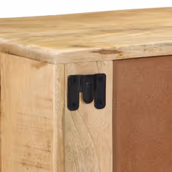 vidaXL Wall-mounted TV Cabinet 100x32x25 cm Solid Wood Rough Mango TV stand - Additional view 6