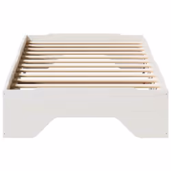 vidaXL Bed Frame No Mattress Stackable Bedrom Bed Base Bedstead Solid Wood - white, 80 x 200 cm - Additional view 4