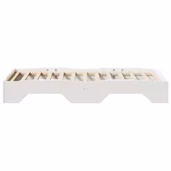 vidaXL Bed Frame No Mattress Stackable Bedrom Bed Base Bedstead Solid Wood - white, 80 x 200 cm - Additional view 5