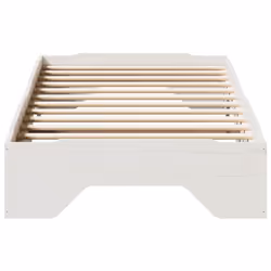 vidaXL Bed Frame No Mattress Stackable White 90x190 cm Single Solid Wood - Additional view 4