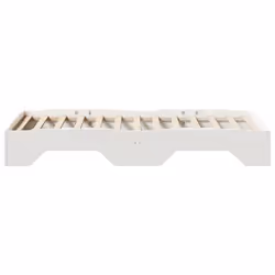 vidaXL Bed Frame No Mattress Stackable White 90x190 cm Single Solid Wood - Additional view 5