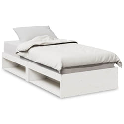 vidaXL Day Bed with Mattress Bedroom Sofa Bed Couch Guest Bed Solid Wood Pine - white, 100 x 200 cm