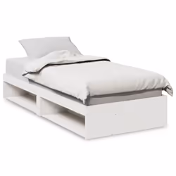 vidaXL Day Bed with Mattress Bedroom Sofa Bed Couch Guest Bed Solid Wood Pine - white, 80 x 200 cm