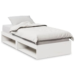vidaXL Day Bed with Mattress Bedroom Sofa Bed Couch Guest Bed Solid Wood Pine - white, 80 x 200 cm