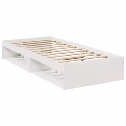 vidaXL Day Bed with Mattress Bedroom Sofa Bed Couch Guest Bed Solid Wood Pine - white, 80 x 200 cm