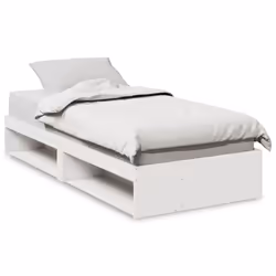 vidaXL Day Bed with Mattress Bedroom Sofa Bed Couch Guest Bed Solid Wood Pine - white, 90 x 190 cm
