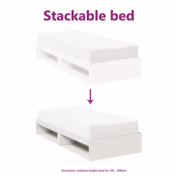 vidaXL Day Bed with Mattress Bedroom Sofa Bed Couch Guest Bed Solid Wood Pine - white, 75 x 190 cm - Additional view 7