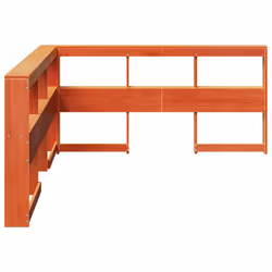 vidaXL Bookcase Headboard Bedroom Back Headboard L-Shaped Solid Wood Pine - wax brown, 168.5 x 218.5 x 80 cm - Additional view 4