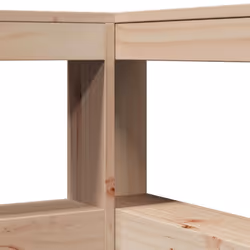 vidaXL Bookcase Headboard Bedroom Back Headboard L-Shaped Solid Wood Pine - natural, 98.5 x 218.5 x 80 cm - Additional view 6