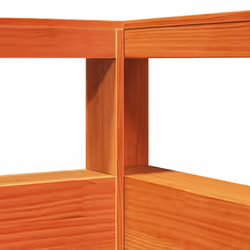 vidaXL Bookcase Headboard Bedroom Back Headboard L-Shaped Solid Wood Pine - wax brown, 98.5 x 218.5 x 80 cm - Additional view 6