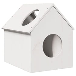 vidaXL Cat House White 41x50x50 cm Solid Wood Pine cat house indoor - white