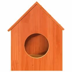 vidaXL Cat House White 41x50x50 cm Solid Wood Pine cat house indoor - wax brown