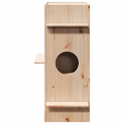 vidaXL Cat House 43x43x90 cm Solid Wood Pine cat house indoor cat furniture - wine red